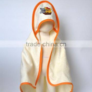 Soft 100% bamboo fiber hooded towel for baby