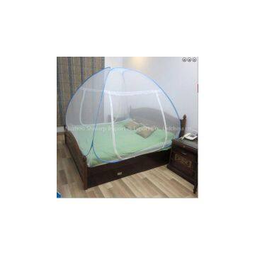 Double bed mosquito net fold style blue