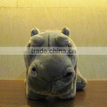 Custom Fine Quality Wild Animal Plush Toy Blue Hippo Plush Toy photo-2