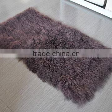 YR915 Genuine Mongolian Lamb Fur Blanket/Warm Winter Room Footcloth photo-2