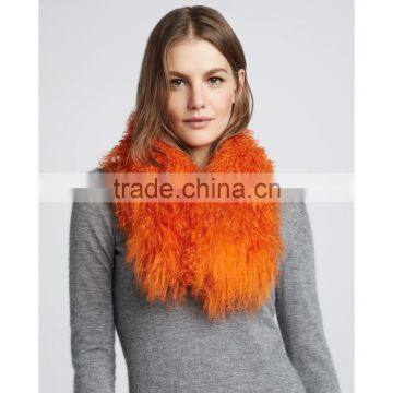 SJ691-01 Heibei High Quality Mongolia Lamb Fur cheap Price Scarf