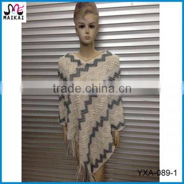 Sexy women's winter hot fashion knitting pattern crochet poncho