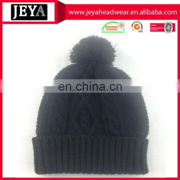 Wool plain beanie hat fashion warm knitted cap