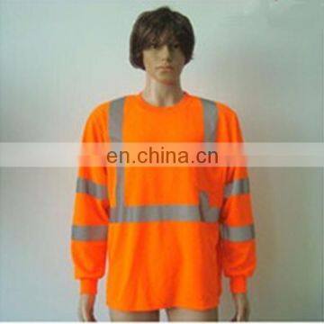 100%Polyester Reflective Security Hi Vis Safety long sleeve Shirt