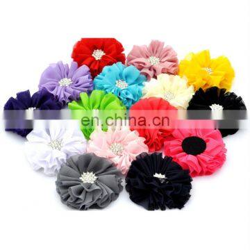 NEW 2.5" Ballerina Flowers Chiffon Flowers With Starburst Button 15 COLOR