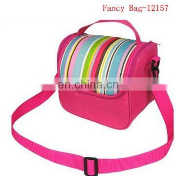 Hot selling colorful long strap shoulder cooler bag for girls