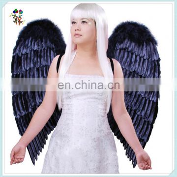 Adult Party Fancy Dress Large Black Feather Wings HPC-0883