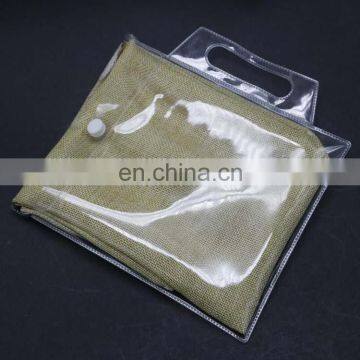 Cheap Wholesale Transparent Pvc Cloth Bag With Custom Handing Plastic Packing Clear Cosmetic Pvc Bag photo-2