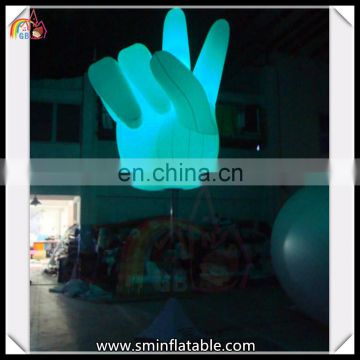 Attractive inflatable led finger tripod decoration,stage led light model,advertising finger character