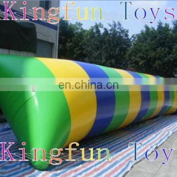 Green Inflatable water blob and pillow for water park