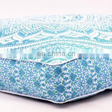 Cushion Cover Dog Bed Square Ottoman Pouf 35*35" Indian 2017 Ombre Mandala Floor Pillow Cover Meditation Pillow Case