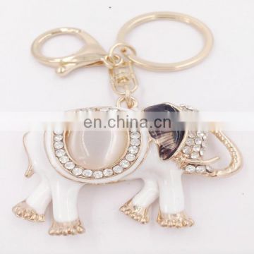 Bejeweled Elephant Shape Key Chain Lovely Pendant Key Ring Elephants Keychain