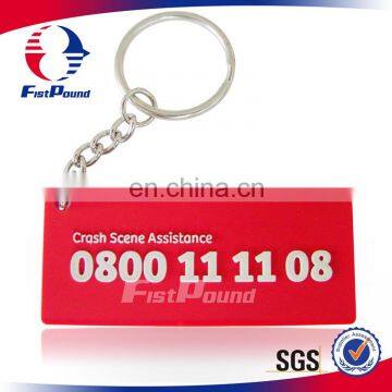 Custome PVC Crash Scene Assistance keychain