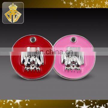 Cheap Factory Price Custom Metal Pet Tag With Glitter Epoxy photo-6