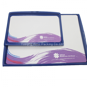 airline logo printed non slip paper dish tray mats/anti slip mat