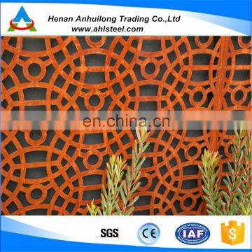 high quality corten laser cutting garden screen weathering steel sheet