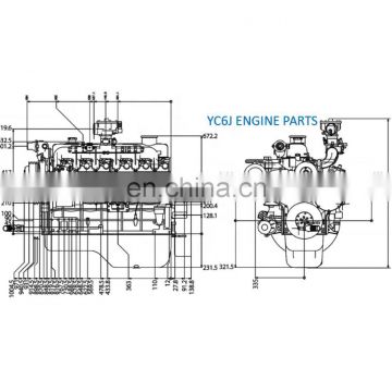 YC6J190N-40 engine parts commingler G6600-1113540