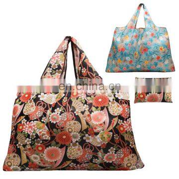 supermarket women eco friendly foldable shopping bag waterproof eco foldable shopping bag with pouch