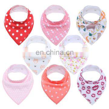 Pink Newborn 8 PackCotton Baby Organic Burp Cloths Cotton Baby Bandana Bibs photo-7