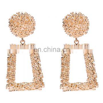 Big Earrings Women Exaggerated Matte Stud Earrings GIRL Female Gold Silver Color Black Yellow Red Earings Creative Jewelry photo-5