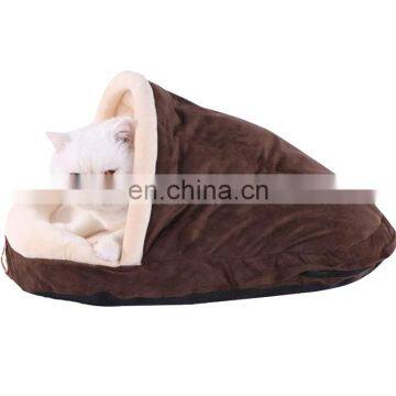 Lovely Flannel Cat Sleeping Bag Mechanical Wash Lightweight Pet Sleeping Bag