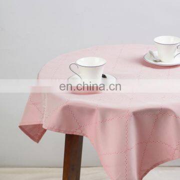 China Supplier Table Clothes Soild Plaid Jacquard Round Table Cloth Luxury Table Cloth photo-5
