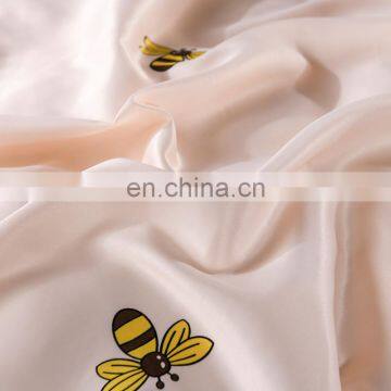 2020 Summer New Arrival Silk Touch Washed Silk Polyester Fabric 4PCS Low MOQ Ready to Ship Reactive Printing Bedding Set photo-5