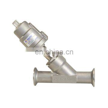 2/2 Way Tri-clamp Connection Stainless Steel  Pneumatic Angle Seat Valve