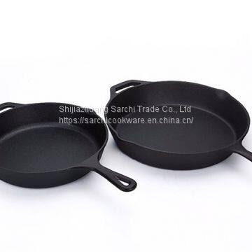 Hot Sale 12 Inch Cast Iron Skillet Fry Pan, Wholesale Cast Iron Cookware, Polished Cast Iron Skillet