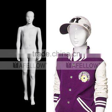 Plastic Children Mannequin,Glossy White Teenager Abstract Manikin, Cheap White Model YKY02