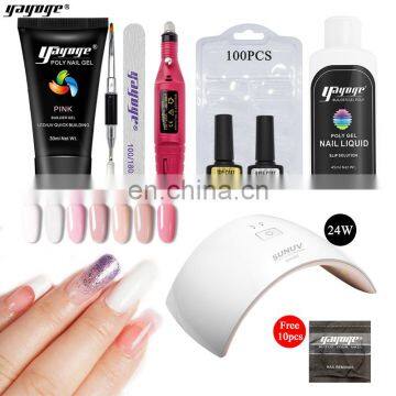 Full Nail Art Kit Set Acrylic Pedicure Nails Salon Professional Products in Pakistan 1 Year PolIgel Set