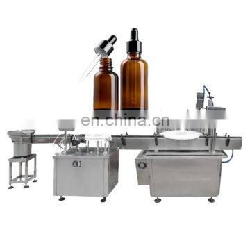 Single Head Auto 10ml 30ml 60ml Cbd Oil Glass Dropper Bottle Filling Capping Machine