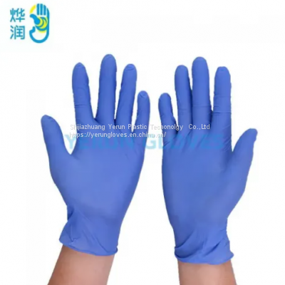 PVC Powder Disposable Synthetic Nitrile Gloves