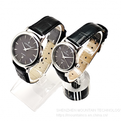 Stainless Steel Water Resistance Women Watches Genuine Leather Quartz Man Watch photo-5