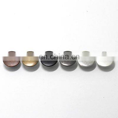 Customized Logo Brass Material 17Mm Silver  Flat Shape Jeans Snap Spring Button