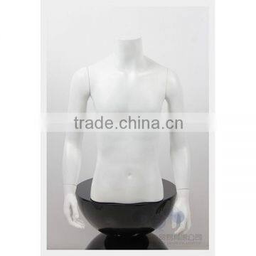 Fiberglass upper-body men mannequin for clothing shop