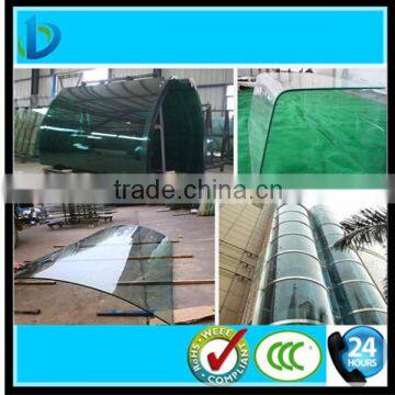 High quality 6mm 8mm 10mm 12mm curved tempered glass