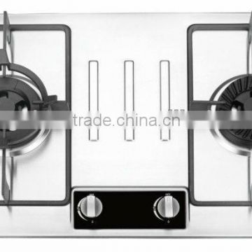 2 burner stainless steel gas cooker(CE approved)