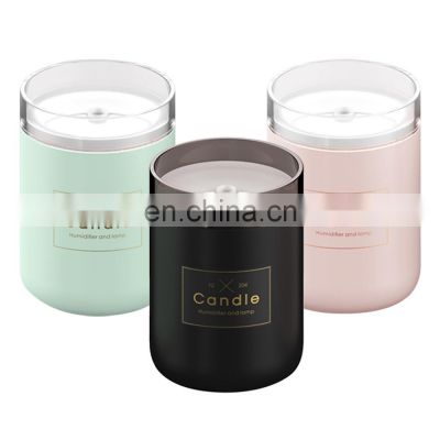 2019 Portable Fashion 280ml Candle Aroma Diffuser for Baby Room USB Cool-mist Impeller Humidifier ROHS Humidistat