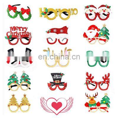 Customer Oreinted Glitter Paper Children Eye LED Light 3D Decoration Christmas Glasses