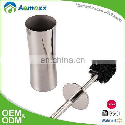 Высококачественная простая по дизайну стальная цилиндрическая туалетная чистящая щетка с держателем для щетки photo-2