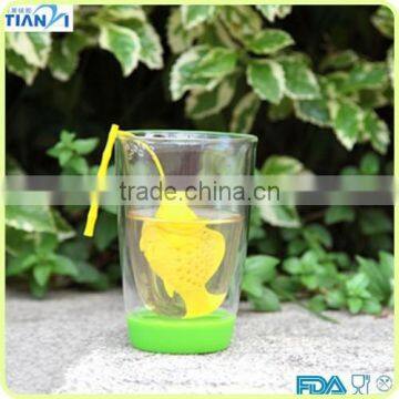 2015 New Design FDA/LFGB Fishing Shape Silicone Tea Bag photo-3
