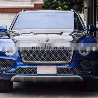 RD Facelift Parts Mansori Style Carbon Fiber Front Grill Mesh Frame Cover Car Engine Hood Vents Cover For Bentley Bentayga photo-5