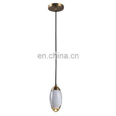 Modern simple crystal restaurant chandelier European creative cafe bar designer exhibition hall bedside pendant lamp