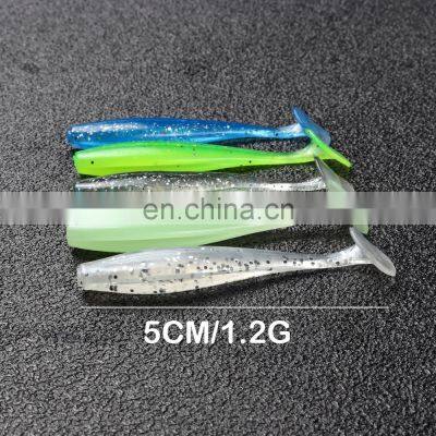 JOHNCOO Plastic 5cm 1.2g Trout Lures Live Baits Worms Soft Fish Lure for Fish photo-4