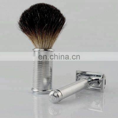 Badger Hair Shaving Brush and Razor Set