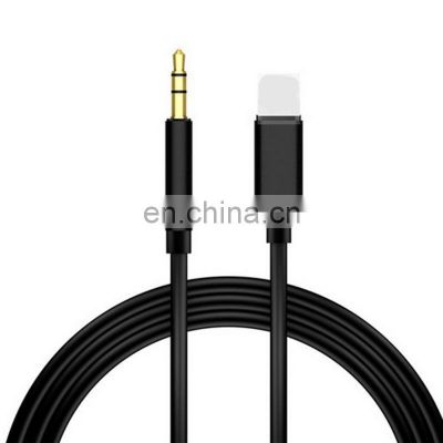 New Arrival 1Meter 3.5mm AUX Cable lighting to Male 3.5mm Car cable  For iphone aux adapter cable