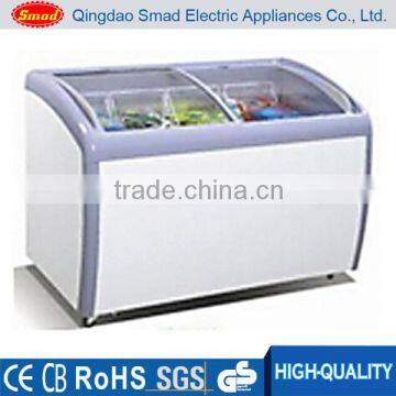 portable compressor cooling chest freezer glass sliding door freezer