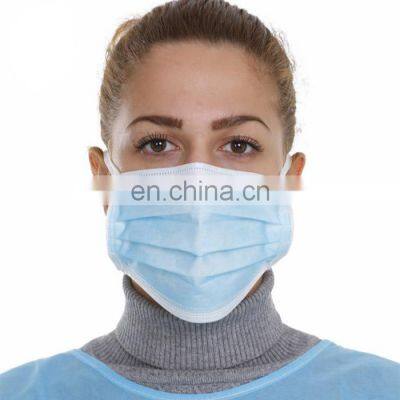 Disposable Nonwoven 3ply Face Mask With Earloop For Hospital