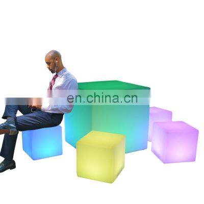 LED Cube Chair Modern Outdoor 2022 New Year Decoration Led Light Rubik cube Table Colors Led+Illumination Bar Led Cube Chair